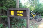 Click to enlarge Neys Provincial Park, Ontario, Canada. Point trail on left shore of bay.