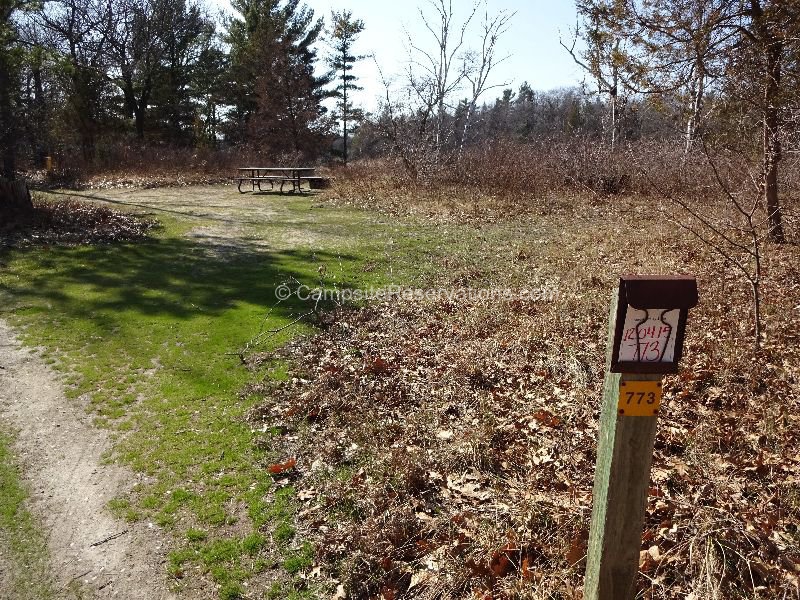 Photo of Campsite 773 in Riverside Campground at The Pinery Provincial ...