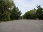 Click to enlarge Point Farms Provincial Park, Ontario, Canada. Parking lot and registration office
