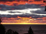 Click to enlarge Point Farms Provincial Park, Ontario, Canada. Sunset seen from lookout at Colborne campground