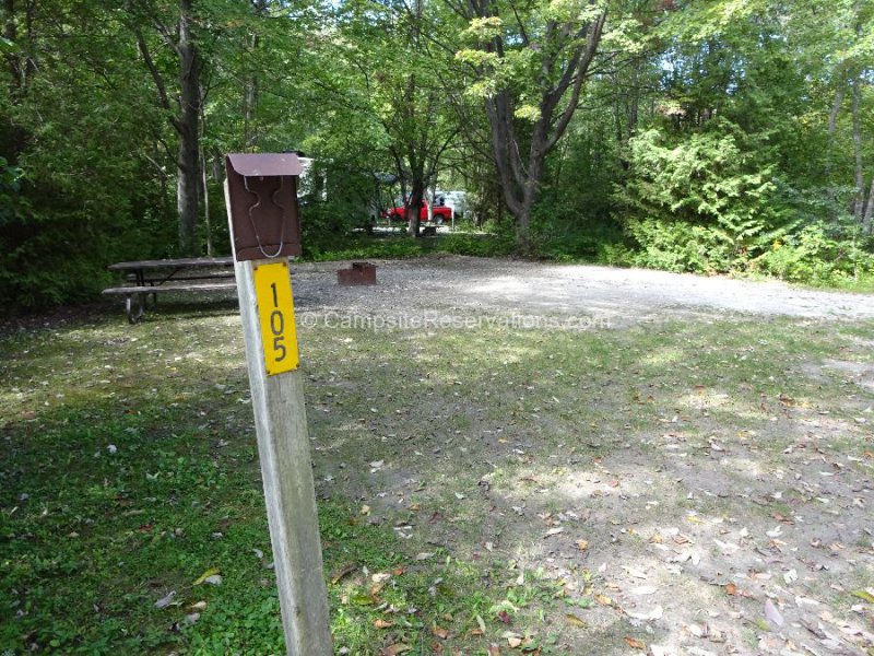 Photo of Campsite 105 in Colborne Campground at Point Farms Provincial