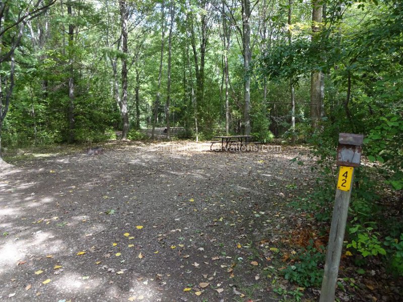 Photo of Campsite 42 in Huron Campground at Point Farms Provincial Park