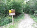 Click to enlarge Port Burwell Provincial Park, Ontario, Canada. Port Burwell Campground ravine walking trail entrance