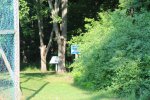 Click to enlarge Head of trail leading to beach. Long walk.