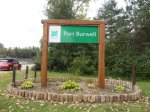 Click to enlarge Port Burwell Provincial Park, Ontario, Canada. Port Burwell day use/beach entrance sign
