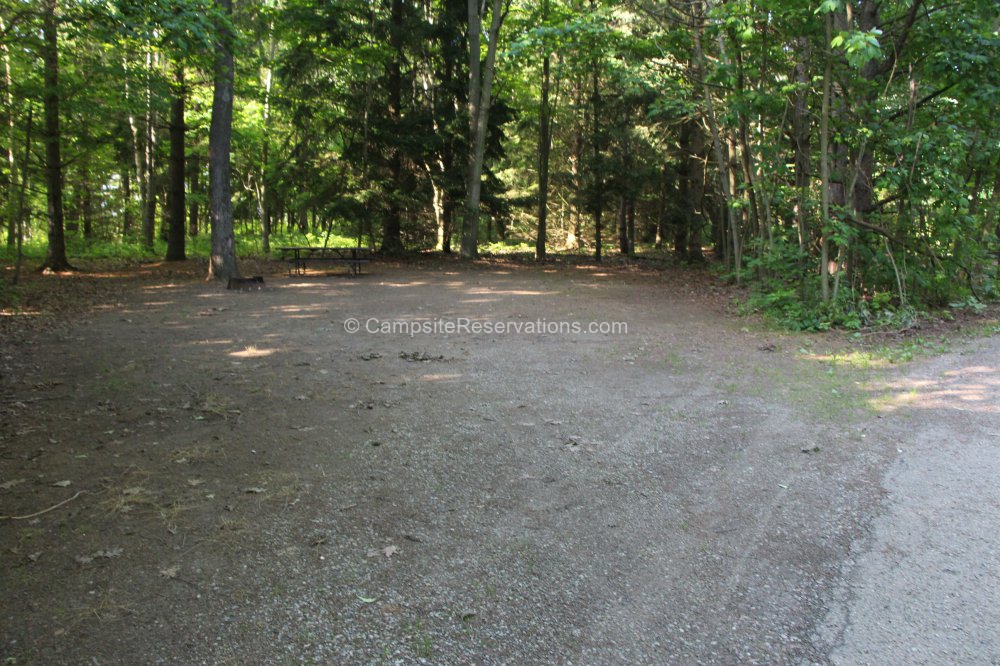 Photo of Campsite 198 in Iroquois Campground at Port Burwell Provincial Park, Ontario, Canada