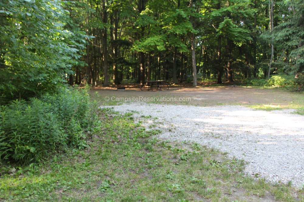Photo of Campsite 207 in Iroquois Campground at Port Burwell Provincial Park, Ontario, Canada