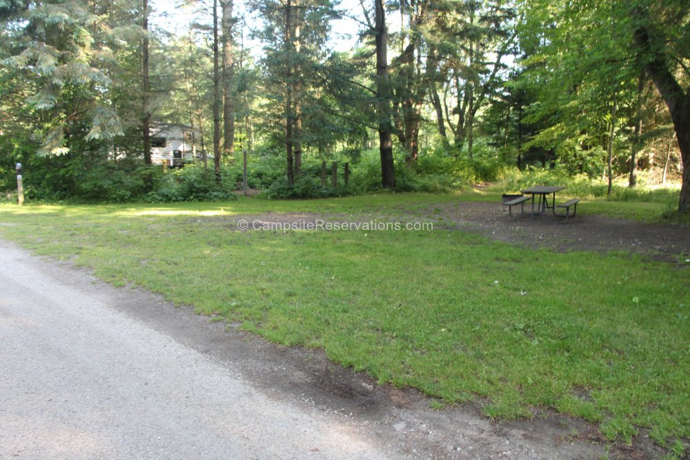 Photo of Campsite 208 in Iroquois Campground at Port Burwell Provincial Park, Ontario, Canada