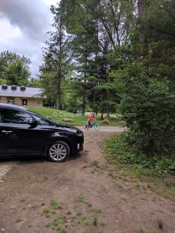 Photo of Campsite 212 in Iroquois Campground at Port Burwell Provincial Park, Ontario, Canada