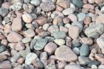Click to enlarge Rainbow Falls Provincial Park, Ontario, Canada. Rainbow Falls Prov Park. Rossport camping area. Rocky beach covered in beautiful stones
