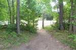 Click to enlarge Sauble Falls Provincial Park, Ontario, Canada. Back pedestrian gate out of campground.