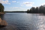 Click to enlarge Silent Lake Provincial Park, Ontario, Canada. Looking out from beach area.