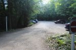 Click to enlarge Silent Lake Provincial Park, Ontario, Canada. Parking area for walking campsites.