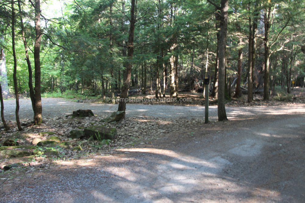 Campsite 107 in Granite Ridge Campground at Silent Lake Provincial Park