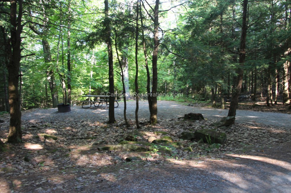 Campsite 107 in Granite Ridge Campground at Silent Lake Provincial Park