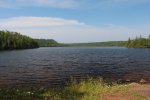 Click to enlarge Sleeping Giant Provincial Park, Ontario, Canada. Canoeing and fishing on Lizard Lake.