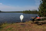 Click to enlarge Sleeping Giant Provincial Park, Ontario, Canada. Canoeing and fishing on Lizard Lake.