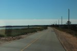Click to enlarge Panmure Island Provincial Park, Prince Edward Island, Canada. Park road heading back to campground.