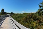 Click to enlarge Prince Edward Island National Park, Prince Edward Island, Canada. Boardwalk to beach at Greenwich