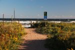 Click to enlarge Prince Edward Island National Park, Prince Edward Island, Canada. Beach parking and trail to beach.