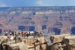 Click to enlarge Grand Canyon National Park, Arizona, United States. The view of the Grand Canyon from Mather Point, just off of the Grand Canyon Visitor Center.