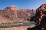 Click to enlarge Grand Canyon National Park, Arizona, United States. Bridges over Colorado River at the bottom of the Grand Canyon