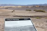 Click to enlarge Death Valley National Park, California, United States. The structures in the top corners of this picture are the ruins of homes that once stood in what is now Death Valley National Park for the workers of the Harmony Borax Works.