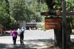 Click to enlarge Yosemite National Park, California, United States. Yosemite Village; the hub for many activities in Yosemite National Park. This is where the visitor center is located, shops, dining, buses, lodging, etc.