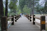 Click to enlarge Yosemite National Park, California, United States. Swinging Bridge, located in the Yosemite Valley.