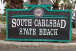 Click to enlarge South Carlsbad State Beach, California, United States. South Carlsbad State Beach sign.