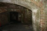 Click to enlarge Heavily fortified walls at Fort Jefferson. Originally built to be attack proof, later used as a prison.