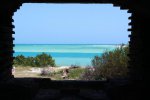 Click to enlarge The color of the water is amazing at Dry Tortugas National Park. Looking out from Fort Jefferson.