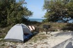 Click to enlarge Home for the night. This campsite had an amazing view! A great site to toss up the tent for the evening.