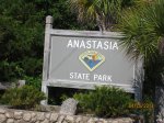 Click to enlarge Anastasia State Park, Florida, United States. Anastasia State Park Welcome Sign