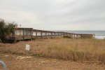 Gamble Rogers State Rec Area, Florida, United States. Boardwalk to beach by day use area on Ocean side of park.