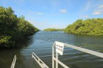 E G Simmons County Park, Florida, United States. Waterway looking out to Tampa Bay from the canoe launch.