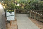 Click to enlarge Oscar Scherer State Park, Florida, United States. Deck overlooking creek.
