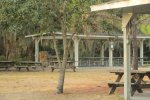 Click to enlarge Oscar Scherer State Park, Florida, United States. Picnic shelters in day use area.