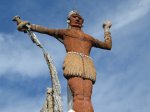 Click to enlarge Tomoka State Park, Florida, United States. Chief Tomokie statue and display.