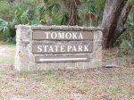 Click to enlarge Tomoka State Park, Florida, United States. Entrance sign