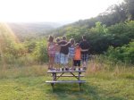 Brown County State Park, Indiana, United States. Brown County State Park lookout point with sunrays.
