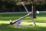 Gull Point State Park, Iowa, United States. Large anchor at the park entrance.