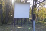 Gull Point State Park, Iowa, United States. Theater screen in the campground near site #1.