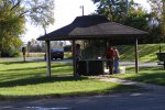 Click to enlarge Marble Beach State Park, Iowa, United States. Fish cleaning table.