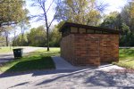 Click to enlarge Marble Beach State Park, Iowa, United States. Restrooms near site 147.