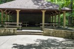 General Burnside State Park, Kentucky, United States. Picnic shelter available for rent.