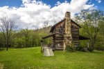 Click to enlarge Daniel Boone National Forest, Kentucky, United States. Historical cabin display in the Red River Gorge. Daniel Boone National Forest