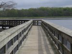 Click to enlarge Chicot State Park, Louisiana, United States. North section boardwalk and boat launch area.