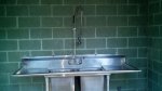 Click to enlarge Harold Parker State Forest, Massachusetts, United States. Sinks at each bath house to washes dishes.