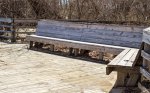 Click to enlarge Bay City State Rec Area, Michigan, United States. Seating area for bird watching along the trail.